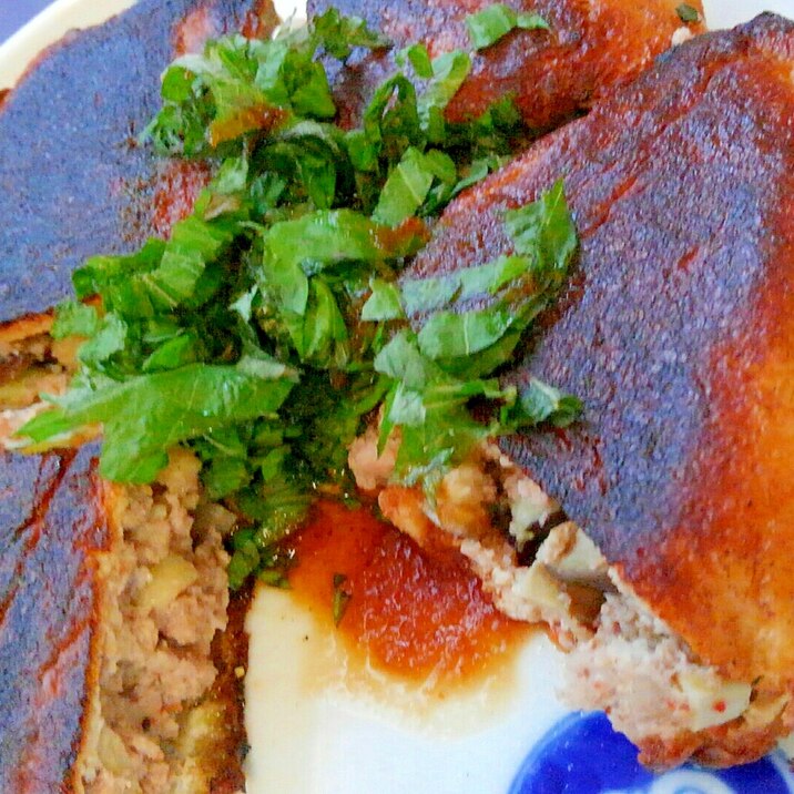 まとめて焼くよ!ナス入り油揚げ餃子